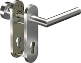 OGRO Feuerschutzgarnitur CORE+8906/7051K Aluminium silberfarben für Türstärke 38-63 mm
