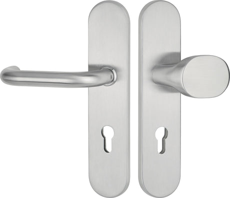 HERMAT Schutzgarnitur 1801/2089.S/3128 Edelstahl 72 mm für Türstärke 36-53 mm