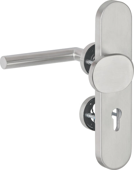HERMAT Kombi-Schutzgarnitur 1802.ROS/2089.PZS/3128 Edelstahl 72 mm für Türstärke 36-53 mm