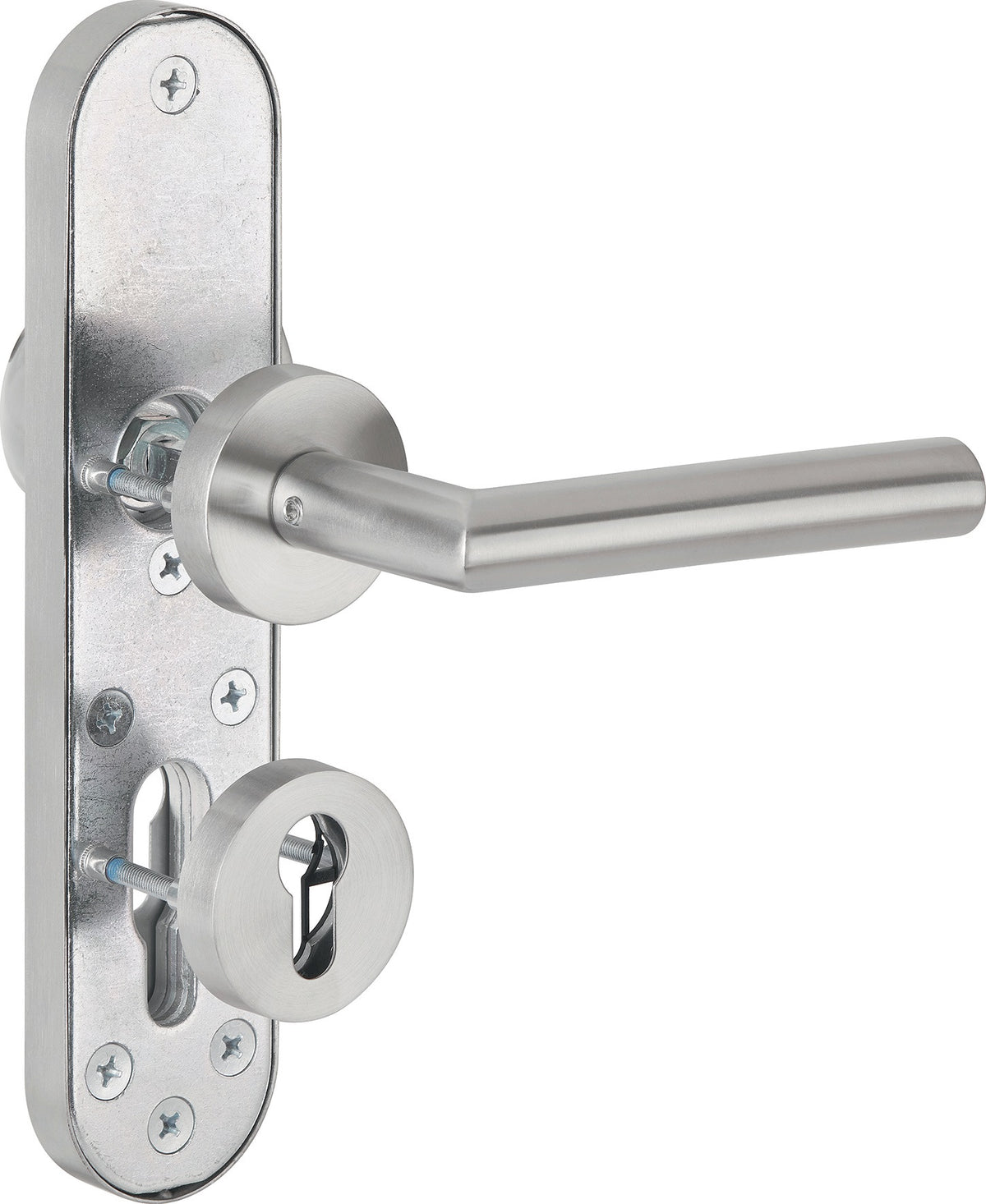 HERMAT Kombi-Schutzgarnitur 1802.ROS/2089.PZS/3128 Edelstahl 72 mm für Türstärke 36-53 mm
