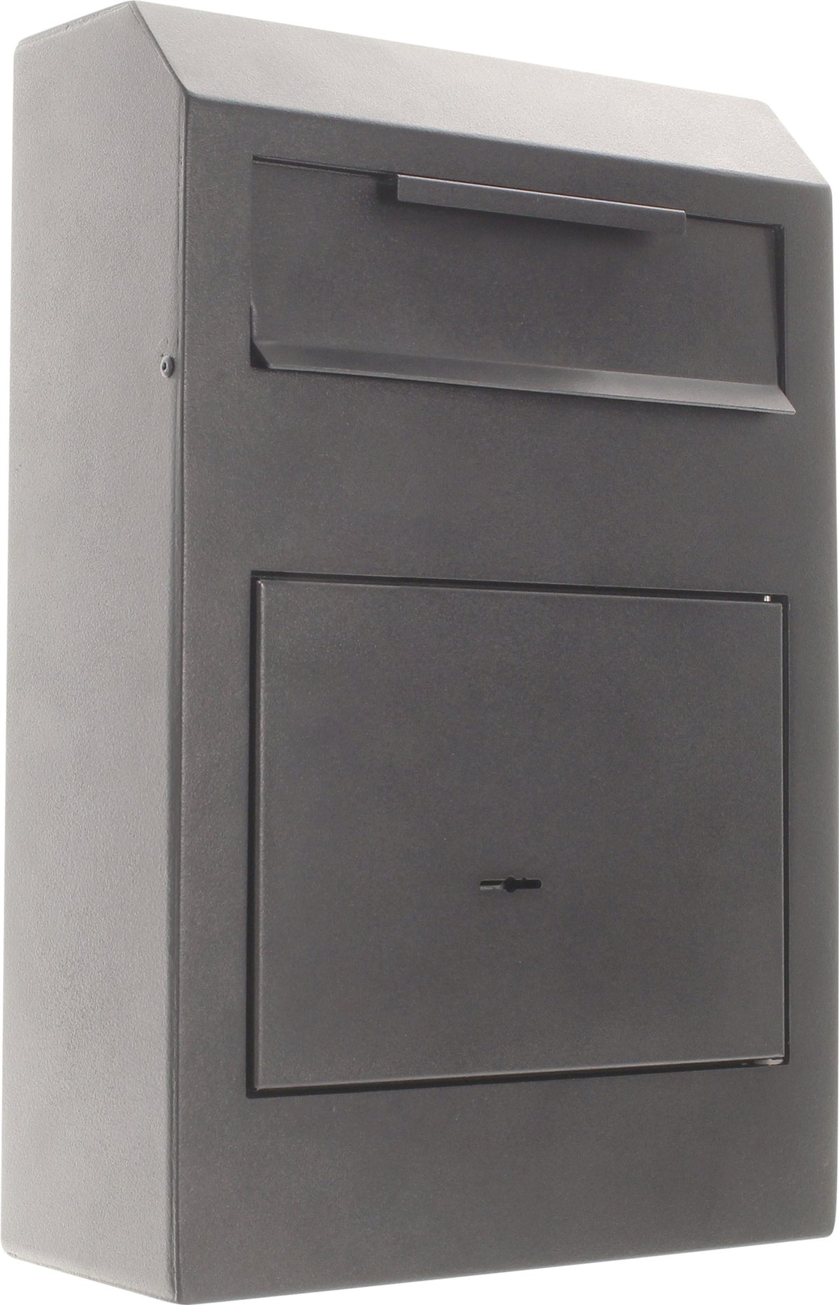 ROTTNER Tresor mit Einwurfklappe 5 l – Schwarz, Doppelbartschloss, Rückholsperre, H380xB250xT115mm