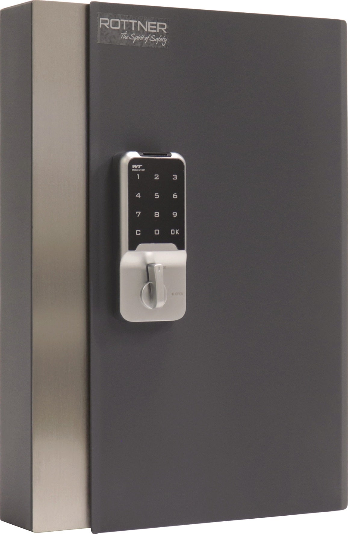 ROTTNER Schlüsselschrank Key Home 24 – Stahl, Elektronikschloss, 24 Haken, 385x265x60 mm