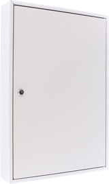 ROTTNER Schlüsselschrank S 50, 1-türig, Zylinderschloss, 50 Haken, lichtgrau, Stahlblech