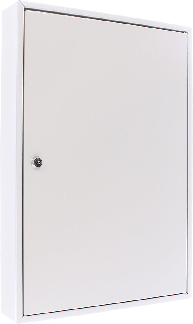 ROTTNER Schlüsselschrank S 50, 1-türig, Zylinderschloss, 50 Haken, lichtgrau, Stahlblech