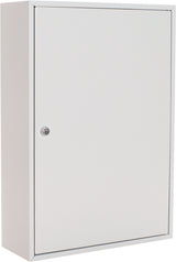 ROTTNER Schlüsselschrank S 50, 1-türig, Zylinderschloss, 50 Haken, lichtgrau, Stahlblech