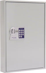 ROTTNER Schlüsselschrank S 50 – 1-türig, Elektronikschloss, 50 Haken, lichtgrau