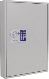 ROTTNER Schlüsselschrank S 50 – 1-türig, Elektronikschloss, 50 Haken, lichtgrau