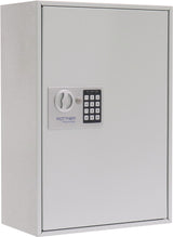 ROTTNER Schlüsselschrank S 50 – 1-türig, Elektronikschloss, 50 Haken, lichtgrau