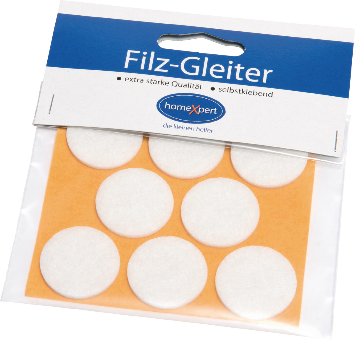 Filzgleiter 17 mm braun selbstklebend von HANSI-Siebert – 16 Stück SB-Karte