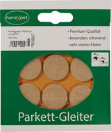 HANSI Parkettgleiter Premium 22 mm Filz natur rund selbstklebend – 16 Stück