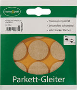 HANSI Parkettgleiter Premium 22 mm Filz natur rund selbstklebend – 16 Stück