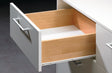 HETTICH Teilauszug FR 402 mit Stop Control, 350 mm, weiß, Stahl, 25 kg Tragkraft, 2er-Set