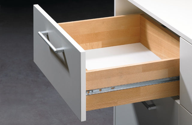 HETTICH Kugelauszug KA 1730 300 mm – Teilauszug verzinkt, 10 kg Belastbarkeit, 17 mm Nut