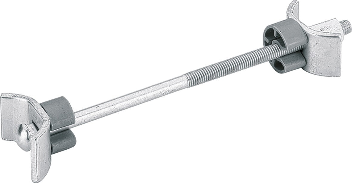 HETTICH Arbeitsplattenverbinder AVB 5 Stahl verzinkt mit 2 gebogenen Klemmplatten 65 mm – 50 Stück