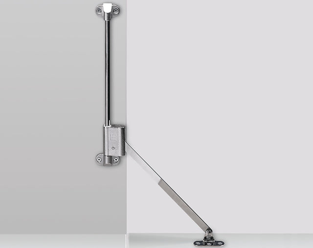 HETTICH Klappenhalter Klassik D mit Lager L 258 D, 300 mm, vernickelt, mit Bremssystem