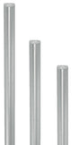 BMB Profilstangen 1000 mm aus vernickeltem Stahl – einseitig abgeflacht für Drehstangenschlösser
