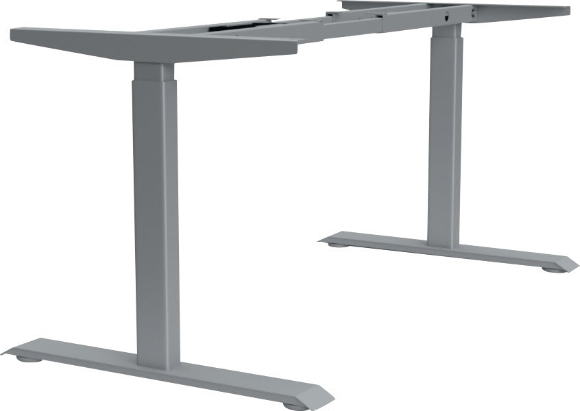 BMB Steh-Sitz Tischgestell silber RAL 9006, höhenverstellbar 695-1145 mm, 2 Motoren, USB, Anti-Kollision