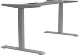 BMB Steh-Sitz Tischgestell silber RAL 9006, höhenverstellbar 695-1145 mm, 2 Motoren, USB, Anti-Kollision