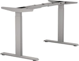 BMB Steh-Sitz Tischgestell E-MORE 2M2S – Elektrisch höhenverstellbar von 700 bis 1200 mm, silber RAL 9006