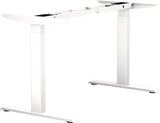 BMB Steh-Sitz Tischgestell E-MORE 2M2S – Elektrisch höhenverstellbar von 700 bis 1200 mm, silber RAL 9006