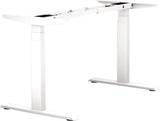 BMB Steh-Sitz Tischgestell E-MORE 2M2S – Elektrisch höhenverstellbar von 700 bis 1200 mm, silber RAL 9006