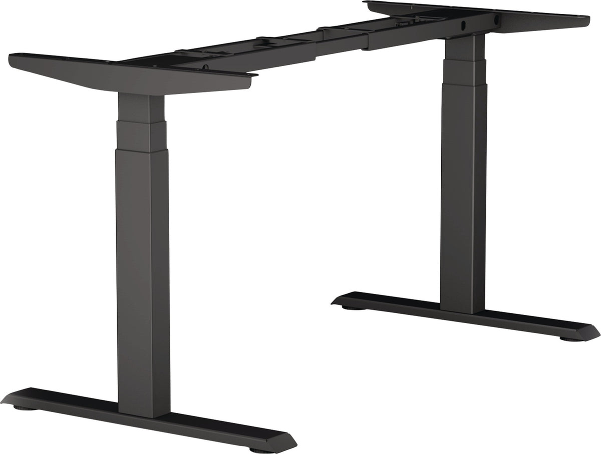 BMB Steh-Sitz Tischgestell E-MORE 2M2S – Elektrisch höhenverstellbar von 700 bis 1200 mm, silber RAL 9006