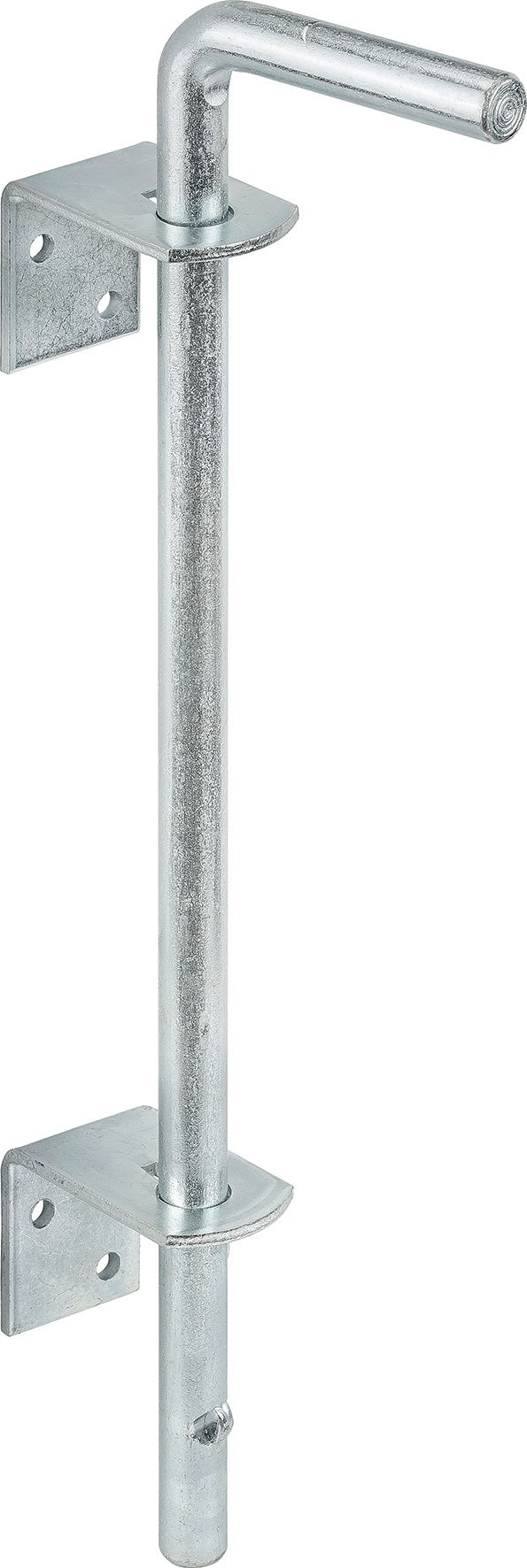 VORMANN Bodenschieber 400 x 16 mm Stahl blau verzinkt mit zwei Führungswinkeln