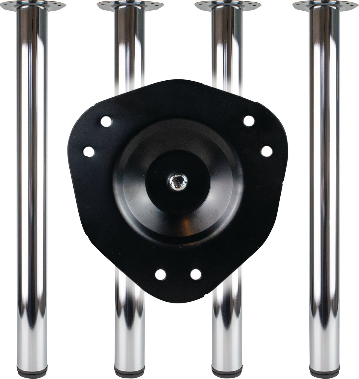 BMB Tischbein-Set weiß 60 mm Höhe 710 mm mit Platten-Befestigung