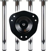 BMB Tischbein-Set weiß 60 mm Höhe 710 mm mit Platten-Befestigung