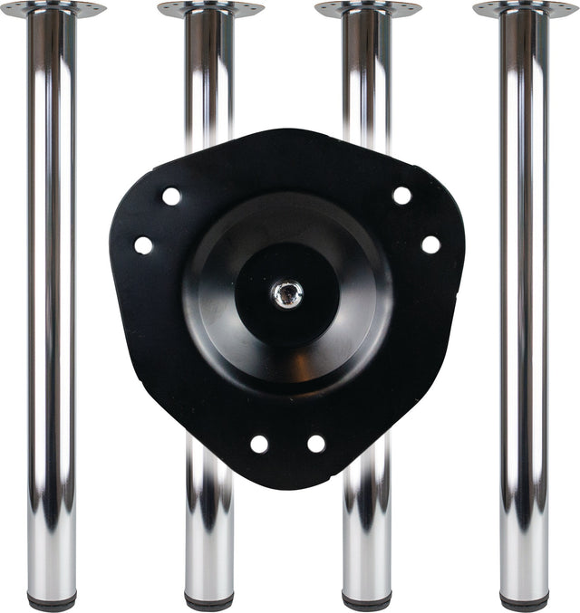 BMB Tischbein-Set weiß 60 mm Höhe 710 mm mit Platten-Befestigung