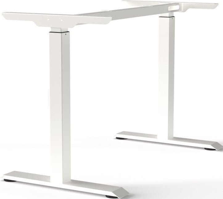 BMB Tischgestell weißaluminium RAL 9006, Höhe 900 mm, manuell verstellbar