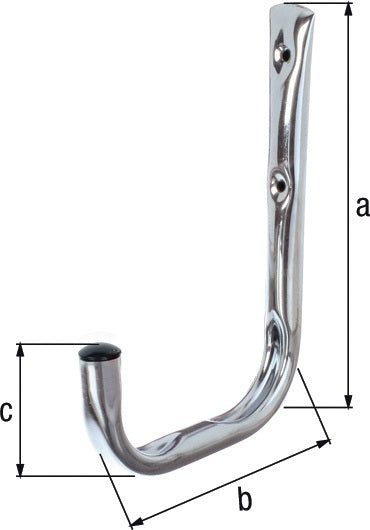 GAH Wandhaken einfach Ø 18 mm verzinkt – 150 mm Ausladung