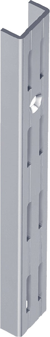Wandschiene Stahl 500 mm weiß, zweireihige Lochung von ALFER ALUMINIUM – 2 Stück