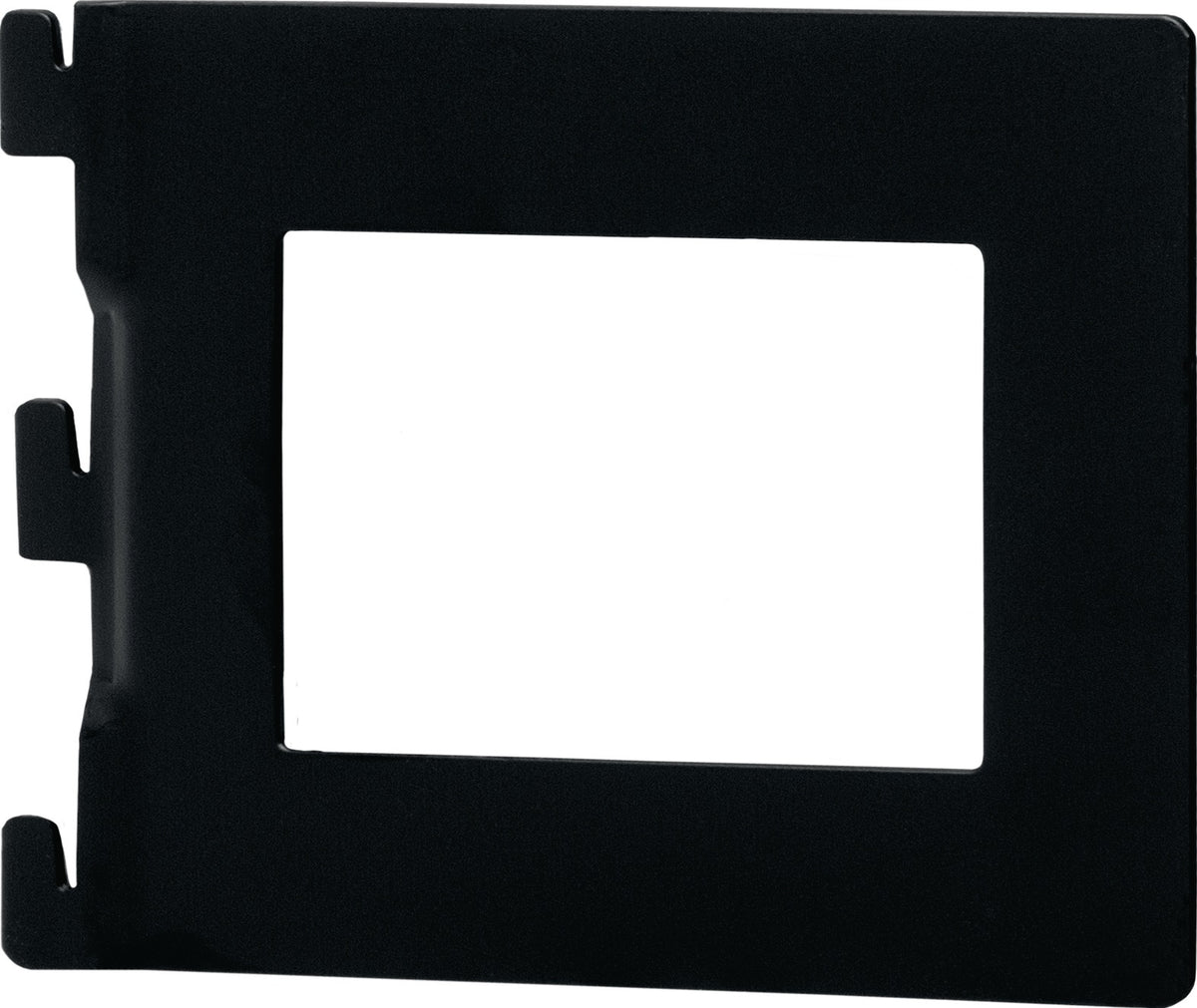 Bücherbügel weißalu. 143 mm x 118 mm von ALFER ALUMINIUM – 2 Stück, für Wandschienen im Raster 50