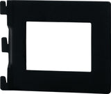 Bücherbügel weißalu. 143 mm x 118 mm von ALFER ALUMINIUM – 2 Stück, für Wandschienen im Raster 50