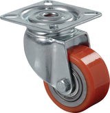 BS ROLLEN Lenkrolle 50 mm mit Anschraubplatte, Polyurethan, 150 kg Tragfähigkeit