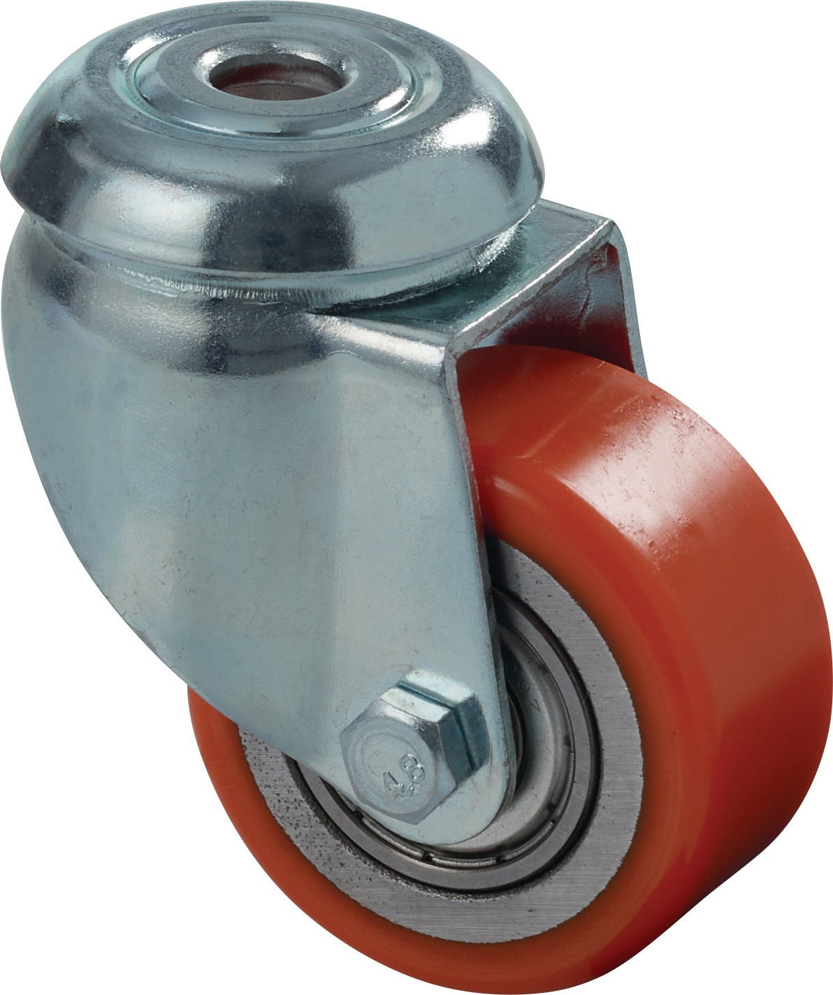 BS ROLLEN Lenkrolle 50 mm mit Anschraubplatte, Polyurethan, 150 kg Tragfähigkeit