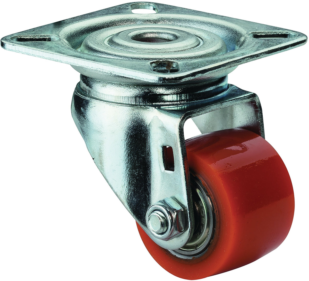 BS ROLLEN Lenkrolle 50 mm mit Anschraubplatte, Polyurethan, 150 kg Tragfähigkeit