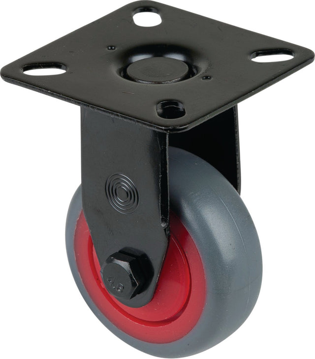 BS ROLLEN Bockrolle 50 mm, 50 kg Tragkraft, Kugellager, 60 x 60 mm Anschraubplatte