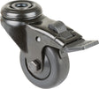 BS ROLLEN Lenkrolle mit Totalfeststeller 50 mm Gummi schwarz, Tragfähigkeit 50 kg