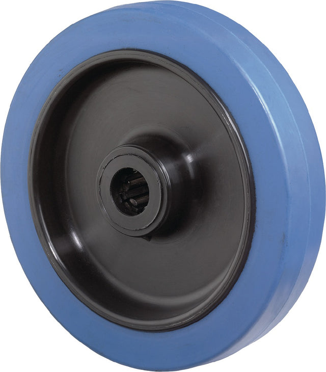BS ROLLEN Ersatzrad 100 mm Gummi blau, 140 kg Tragfähigkeit, Achs-Ø 12 mm, Nabenlänge 40 mm