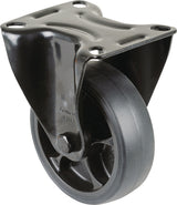 BS ROLLEN Bockrolle 80 mm Gummi mit Anschraubplatte, Tragfähigkeit 100 kg