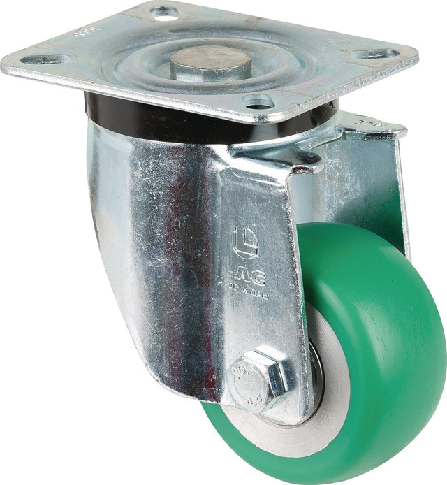 BS ROLLEN Lenkrolle 80 mm Polyurethan, 170 kg Tragfähigkeit, mit Anschraubplatte