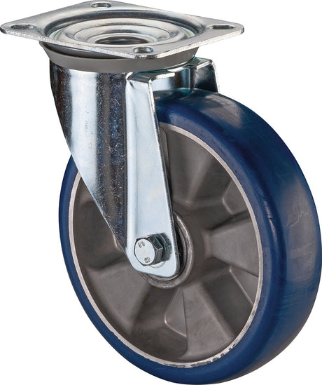 BS ROLLEN Lenkrolle 80 mm Polyurethan, 170 kg Tragfähigkeit, mit Anschraubplatte