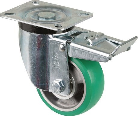 BS ROLLEN Lenkrolle 80 mm mit Feststeller, Polyurethan, 170 kg Tragfähigkeit