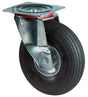 BS ROLLEN Luftrad Lenkrolle 200 mm mit Anschraubplatte, Rillenprofil, 75 kg Tragfähigkeit