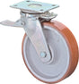 BS ROLLEN Schwerlastlenkrolle 150 mm mit Feststeller, Tragfähigkeit 800 kg, Guß-Polyurethan