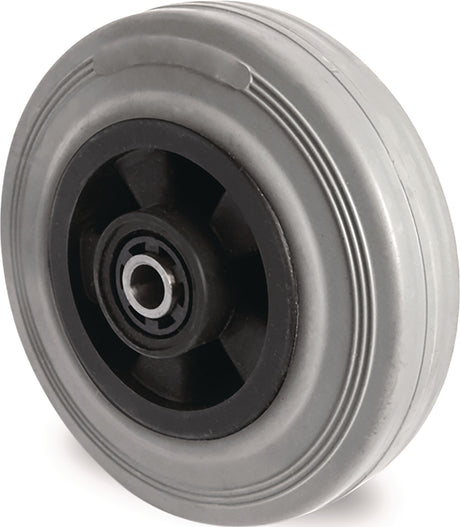 PROMAT Ersatzrad 80 mm Vollgummi grau, 70 kg Tragfähigkeit, Achs-Ø 8 mm – NORDWEST