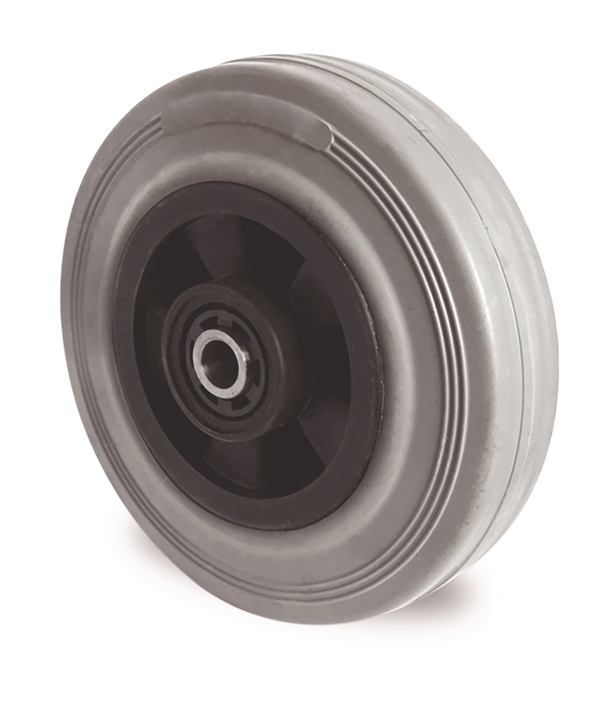 PROMAT Ersatzrad 80 mm Vollgummi grau, 70 kg Tragfähigkeit, Achs-Ø 8 mm – NORDWEST