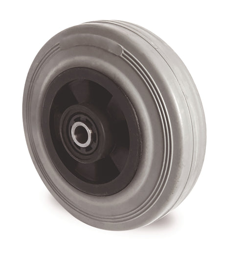 PROMAT Ersatzrad 80 mm Vollgummi grau, 70 kg Tragfähigkeit, Achs-Ø 8 mm – NORDWEST